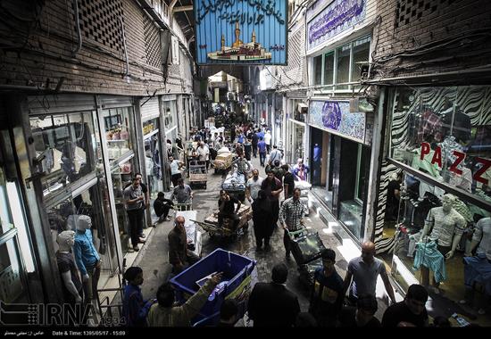 آتش سوزی در بازار تهران